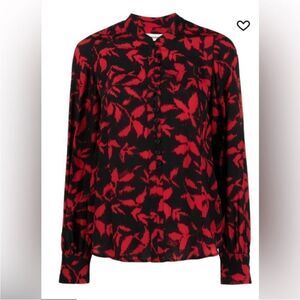 Zadig & Voltaire Red and Black Blouse